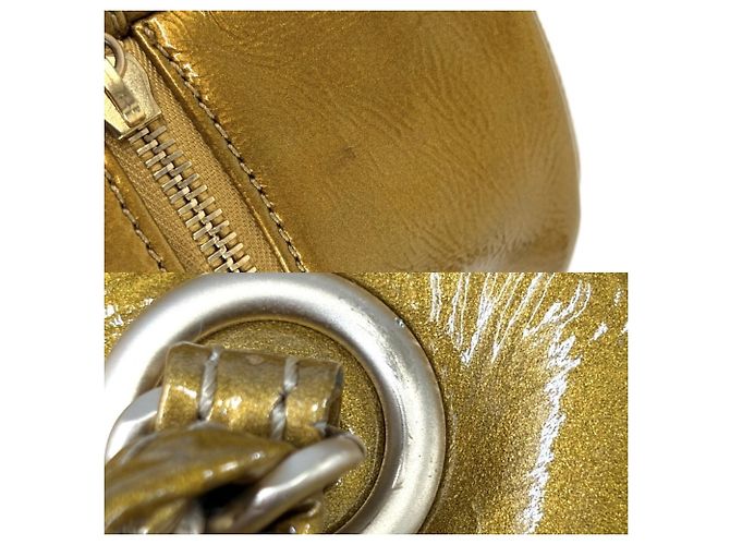 Borsa Boston in smalto dorato da donna Chanel D'oro - vista 7