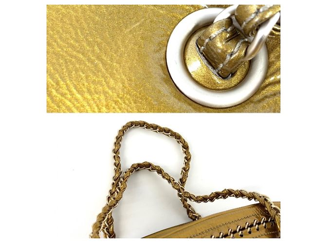 Borsa Boston in smalto dorato da donna Chanel D'oro - vista 8