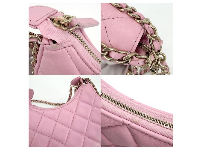 Borsa a tracolla mini hobo matelassé da donna Chanel Rosa - vista 7