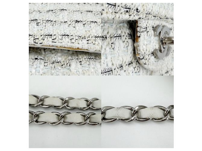 Timeless Borsa a tracolla Chanel Matelassé 25 Bianco - vista 7