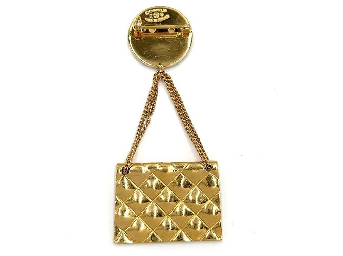 Spilla Chanel Vintage D'oro - vista 2