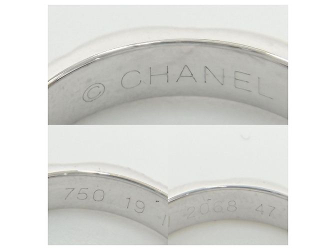 Anello Matelassé Chanel in oro bianco 18K - vista 3