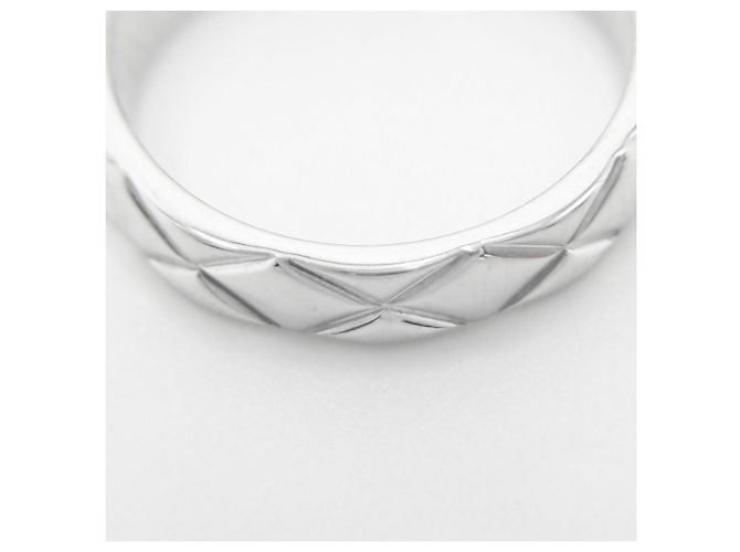 Anello Matelassé Chanel in oro bianco 18K - vista 7