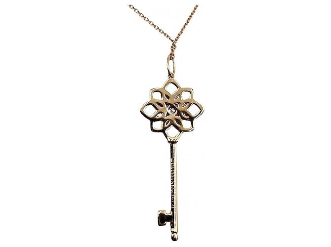 Collana con pendente a chiave intrecciata in oro rosa 18K da donna Tiffany & Co. - vista 3