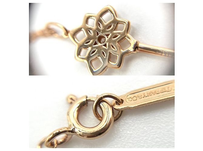 Collana con pendente a chiave intrecciata in oro rosa 18K da donna Tiffany & Co. - vista 8