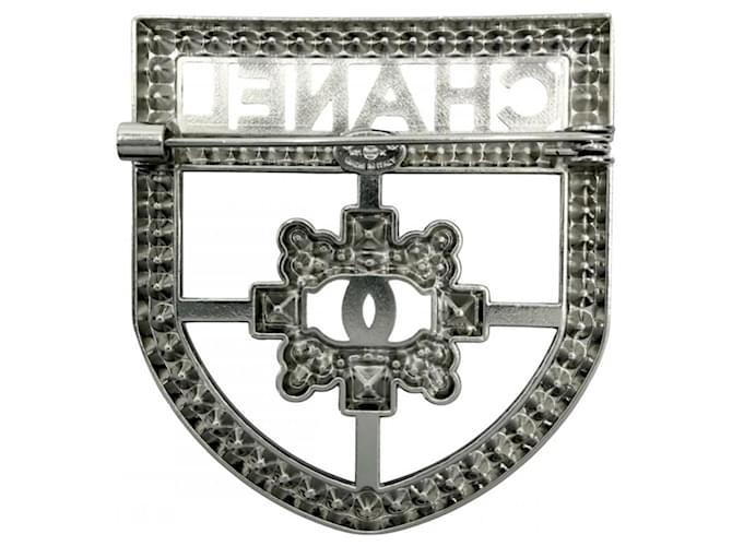Spilla Chanel con strass Argento - vista 2