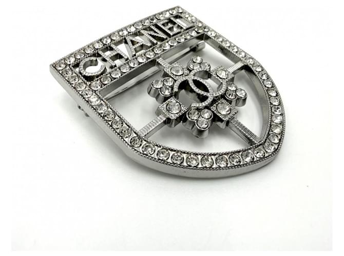 Spilla Chanel con strass Argento - vista 3