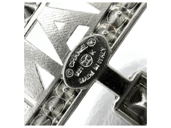 Spilla Chanel con strass Argento - vista 4