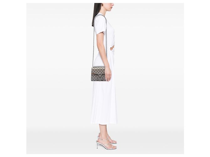 Gucci Beige Small GG Supreme Dionysus Crossbody - vue 6