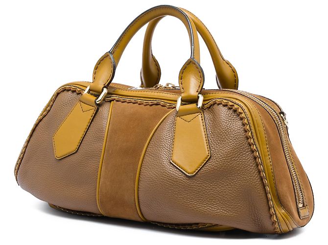 Borsa Hedwig in pelle granulata Prorsum e scamosciato marrone Burberry - vista 2