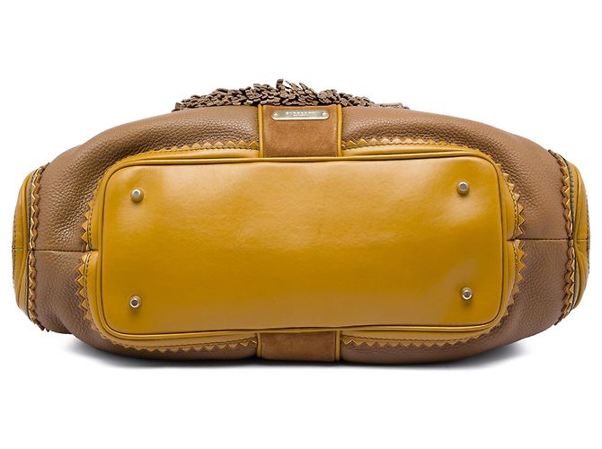 Borsa Hedwig in pelle granulata Prorsum e scamosciato marrone Burberry - vista 3