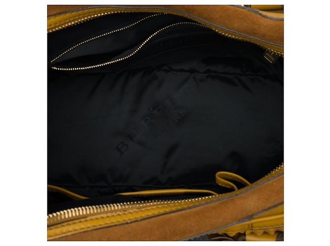 Borsa Hedwig in pelle granulata Prorsum e scamosciato marrone Burberry - vista 4