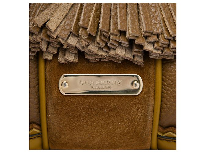 Borsa Hedwig in pelle granulata Prorsum e scamosciato marrone Burberry - vista 5