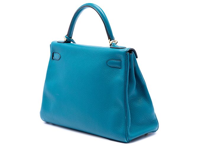 Hermès Blue Clemence Kelly II Retourne 32 - vista 2