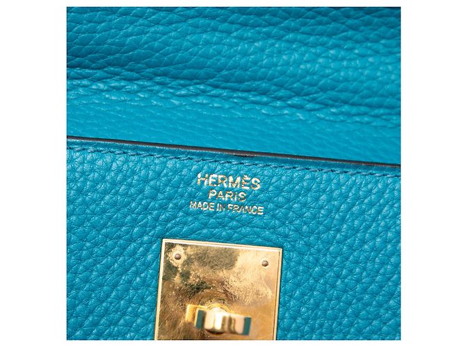 Hermès Blue Clemence Kelly II Retourne 32 - vista 5