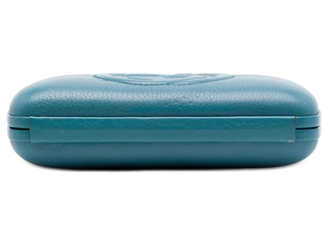 Clutch Soho con catena in pelle di vitello blu Gucci - vista 3