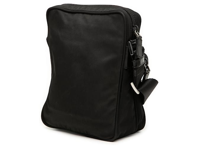 Bolsa transversal Prada Black Tessuto Zip Top Preto - vista 2