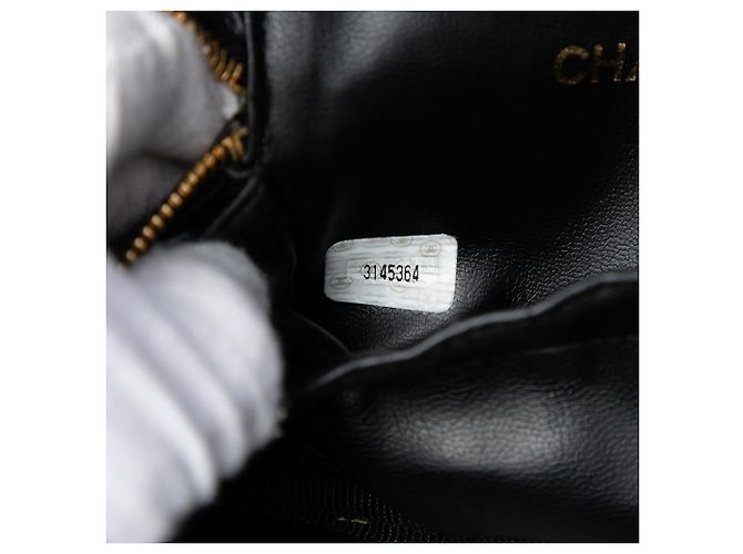 Chanel Black CC gestepptes Lammleder Vanity Case Schwarz - Ansicht 6