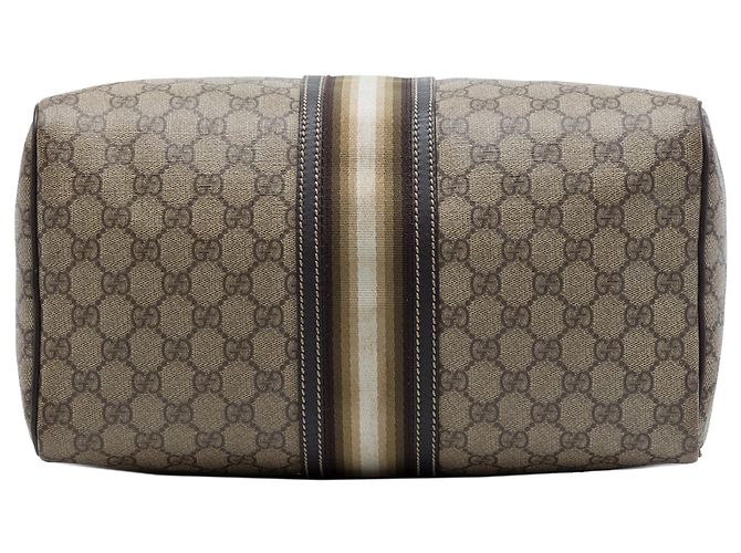 Borsa Boston Gucci Beige Medium GG Supreme Joy Web - vista 3
