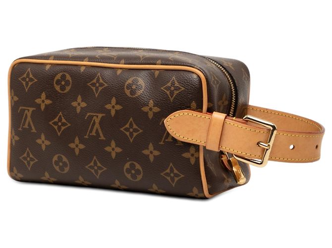 Louis Vuitton Marrone Monogram Locker Dopp Kit Clutch - vista 2