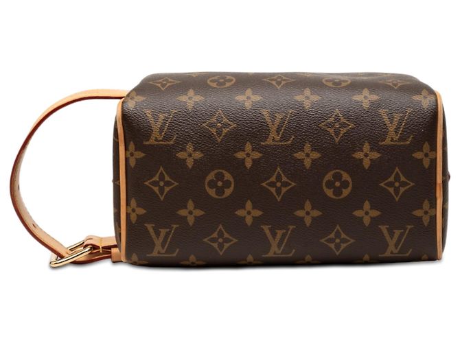 Louis Vuitton Marrone Monogram Locker Dopp Kit Clutch - vista 3