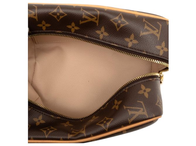 Louis Vuitton Marrone Monogram Locker Dopp Kit Clutch - vista 4