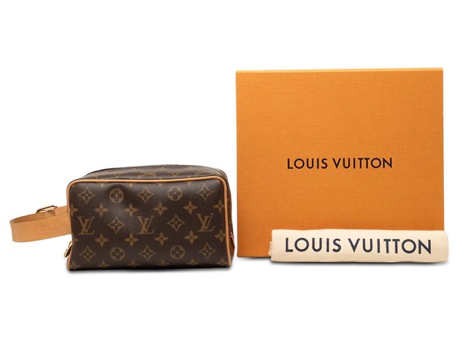 Louis Vuitton Marrone Monogram Locker Dopp Kit Clutch - vista 7