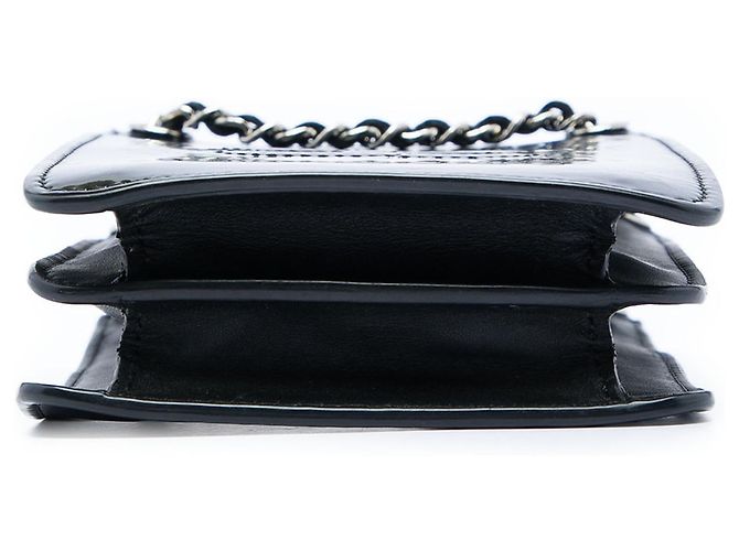 Portatفono a tracolla Chanel Black CC Patent Nero - vista 3