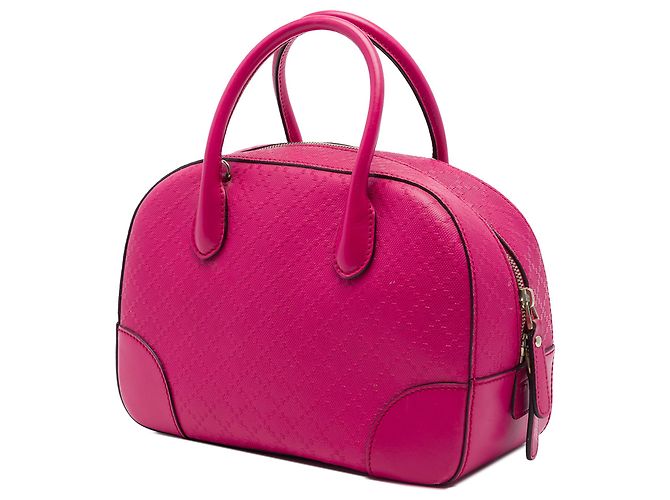 Bolso Gucci de piel de becerro brillante rosa con diamantes - vista 2