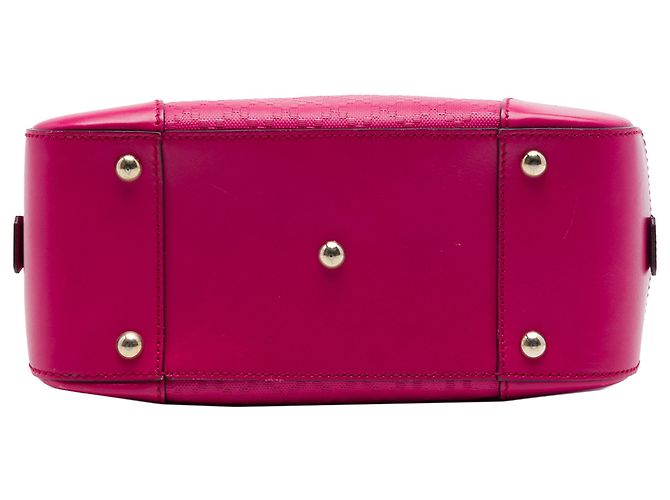 Bolso Gucci de piel de becerro brillante rosa con diamantes - vista 3