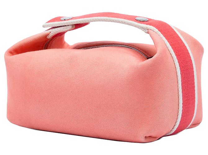 Custodia Hermès Pink Small Toile Bride A Brac Rosa - vista 2