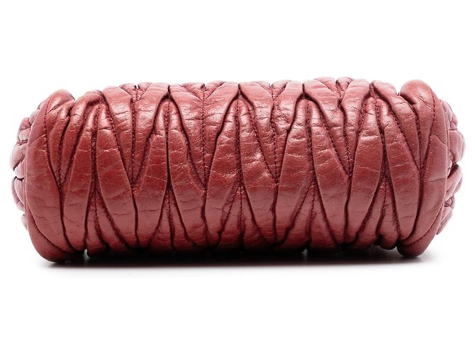 Borsa a tracolla in pelle matelassé rossa Miu Miu Rosso - vista 3