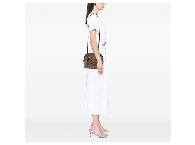 Borsa Gucci Beige Mini GG Crystal Dome - vista 6