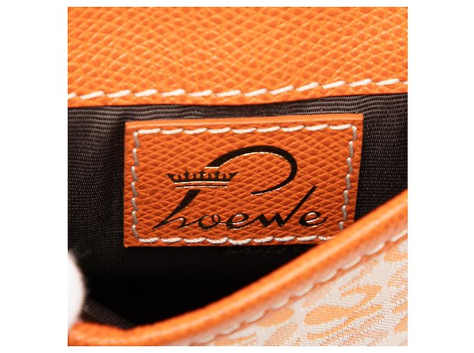 LOEWE Borsa a tracolla in tela Anagram Mini Arancione - vista 5