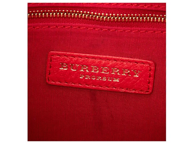 Borsa a tracolla Burberry Red PVC Prorsum Petal Rosso - vista 5