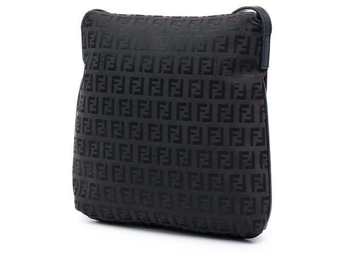 Fendi Marrone Zucchino Canvas Crossbody Marrone scuro - vista 2