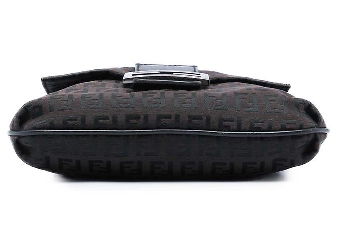 Fendi Marrone Zucchino Canvas Crossbody Marrone scuro - vista 3