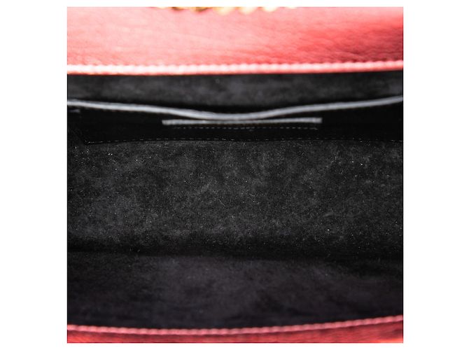 Saint Laurent Pink Small Chevron Metallic Calfskin Monogram Envelope Bag - Ansicht 4