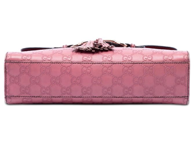 Borsa a tracolla Gucci Pink Medium Guccissima Emily Rosa - vista 3