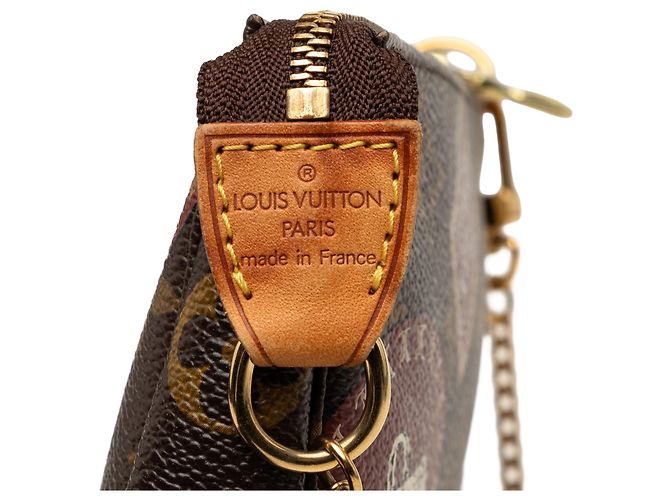 Louis Vuitton Mini Pochette Accessoires Monogram Marrone - vista 5