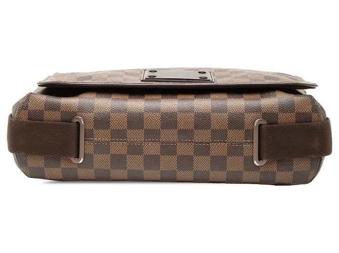 Louis Vuitton Marrone Damier Ebene Brooklyn MM - vista 3