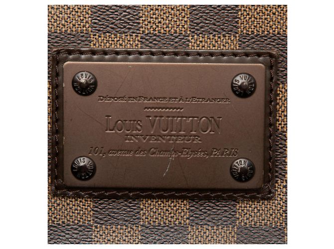 Louis Vuitton Marrone Damier Ebene Brooklyn MM - vista 5