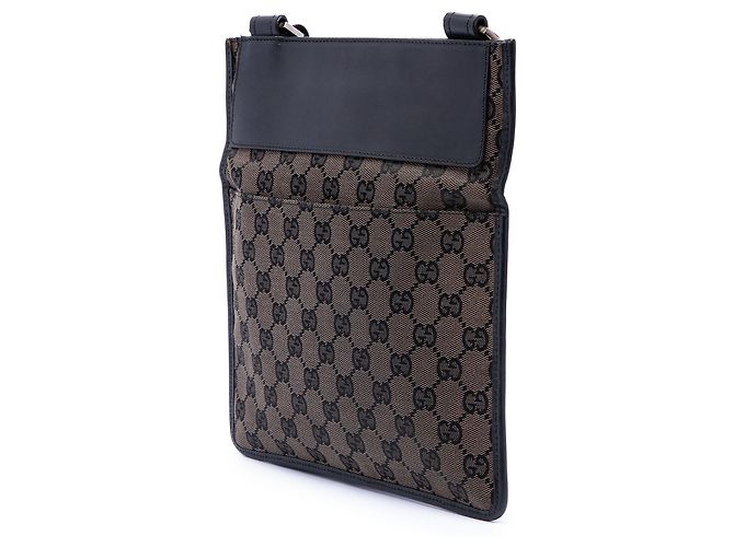Borsa a tracolla Gucci in tela GG marrone - vista 2