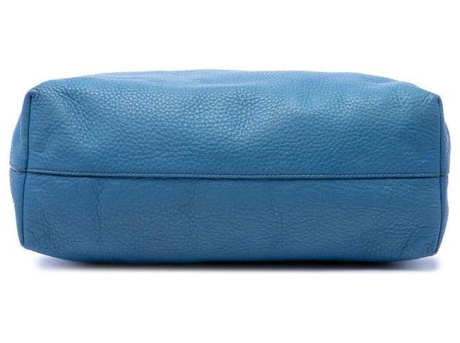 Tote Aperto Convertibile Prada Blue Vitello Daino - vista 3