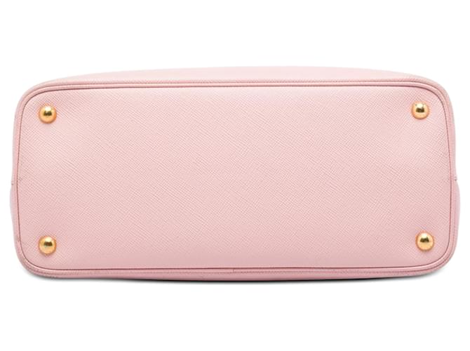 Prada Borsa Double Saffiano Cuir Rosa Medium - vista 3