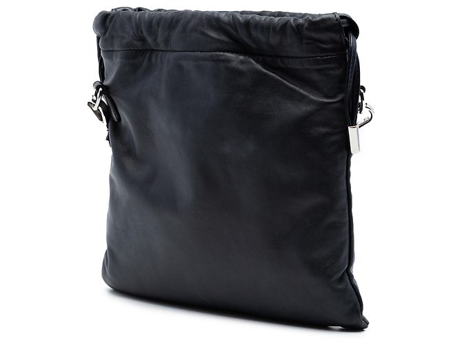 Borsa Pack Pouch in pelle nera Fendi Nero - vista 2