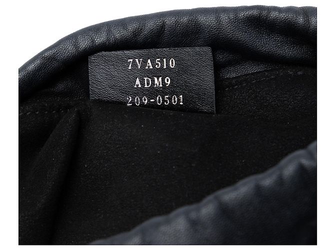 Borsa Pack Pouch in pelle nera Fendi Nero - vista 6