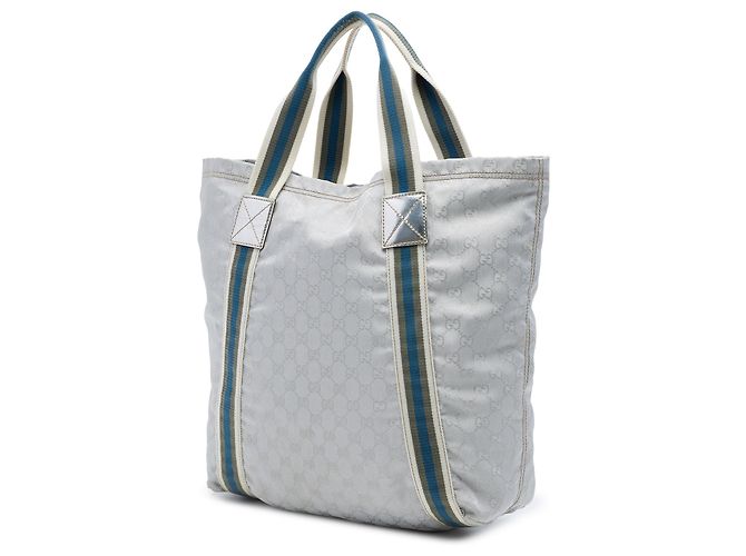 Gucci Tote aus GG Canvas Web in Grau Braun - Ansicht 2