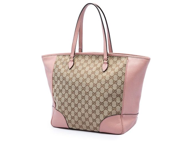 Gucci Bree Zip-Tote aus beigem GG Canvas - Ansicht 2