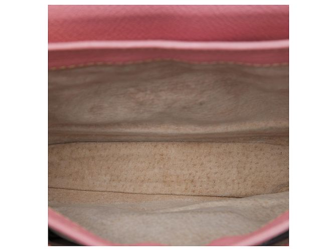 Miu Miu Borsa a tracolla in pelle di capra rosa Madras - vista 4